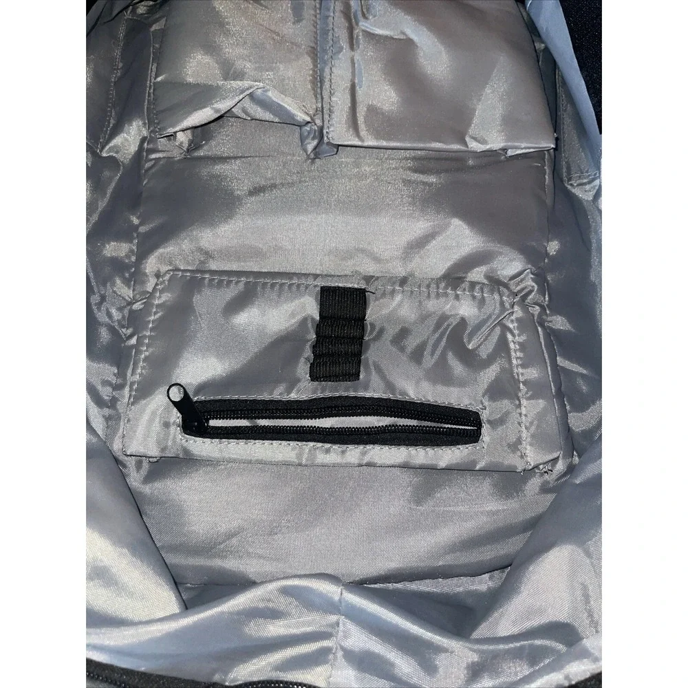 Microsoft Teams Computer Top Load Mega Backpack Book Bag Gray Large Open Charger